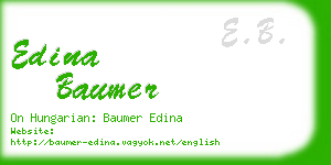 edina baumer business card